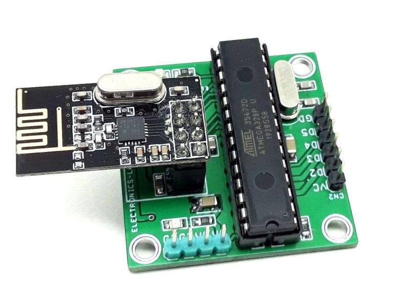 4-Channel Remote Receiver Using NRF24L01 Radio Module – Arduino Compatible