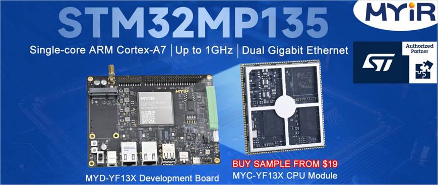 MYIR Launched $19 ARM SoM based on Latest ST MPU STM32MP135